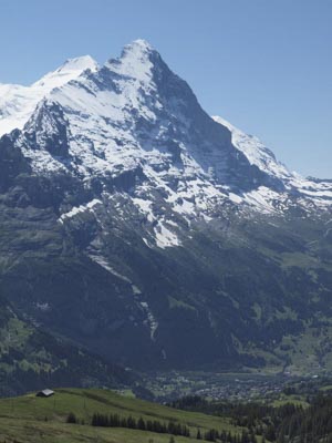 Blick auf den Eiger (3970 m) von der Grossen Scheidegg, 1.7.2013