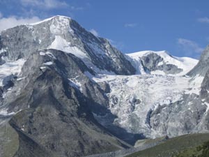 Pigne d’Arolla (3787 m) mit Glacier de Tsijiore Nouve, 19.7.2018