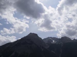 Oberhalb Bergün mit Piz Ela und Piz Bial, Albulatal, Graubünden, 19.7.2019